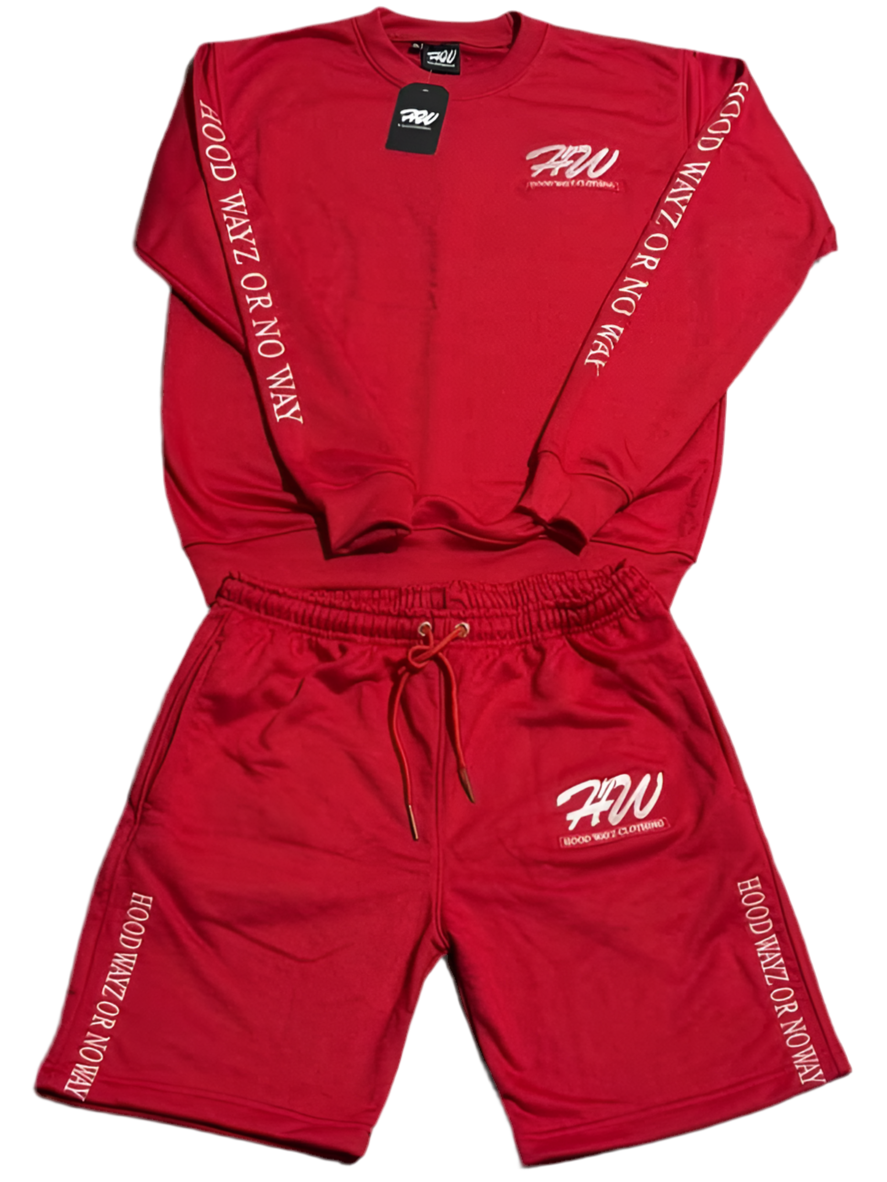 Red Short Set