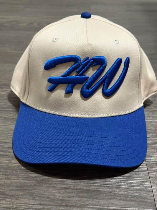 Nude & Royal Blue Trucker Hat